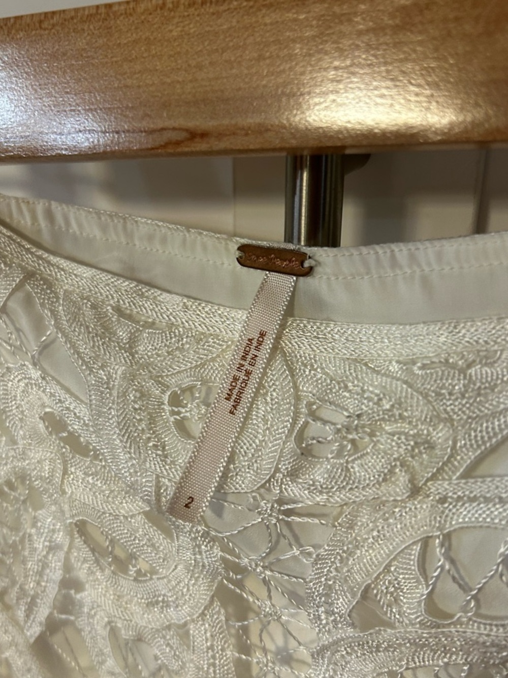 Free People Battenburg ivory lace maxi skirt - Picture 7 of 8